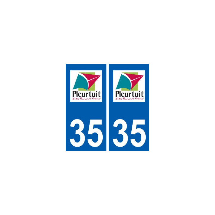 35 Pleurtuit logo autocollant plaque stickers ville