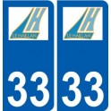 33 Le-Haillan logo ville autocollant plaque stickers