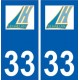 33 Le-Haillan logo ville autocollant plaque stickers