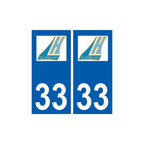 33 Le-Haillan logo ville autocollant plaque stickers