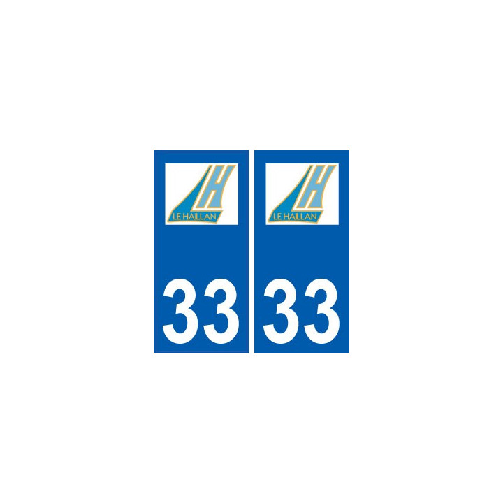 33 Le-Haillan logo ville autocollant plaque stickers