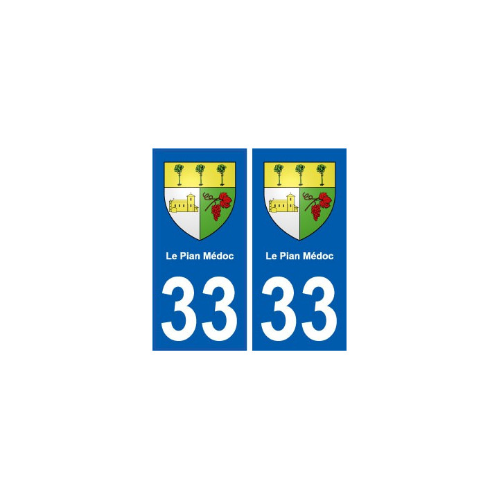 33 Le-Pian-Médoc blason ville autocollant plaque stickers