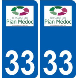 33 Le-Pian-Médoc logo ville autocollant plaque stickers