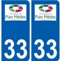 33 Le-Pian-Médoc logo ville autocollant plaque stickers