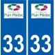 33 Le-Pian-Médoc logo ville autocollant plaque stickers