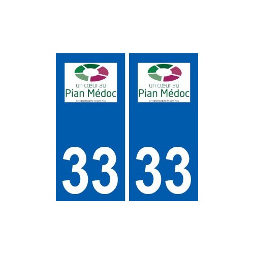 33 Le-Pian-Médoc logo ville autocollant plaque stickers