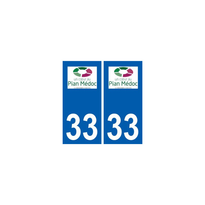 33 Le-Pian-Médoc logo ville autocollant plaque stickers