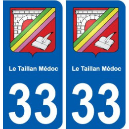 33 Le Taillan-Médoc blason ville autocollant plaque stickers