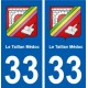 33 Le Taillan-Médoc blason ville autocollant plaque stickers