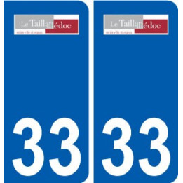 33 Le Taillan-Médoc logo ville autocollant plaque stickers