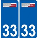 33 Le Taillan-Médoc logo ville autocollant plaque stickers