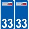 33 Le Taillan-Médoc logo ville autocollant plaque stickers