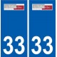 33 Le Taillan-Médoc logo ville autocollant plaque stickers