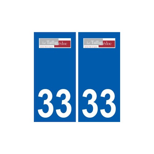 33 Le Taillan-Médoc logo ville autocollant plaque stickers