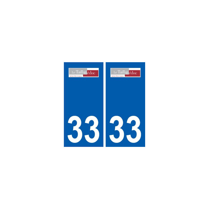 33 Le Taillan-Médoc logo ville autocollant plaque stickers