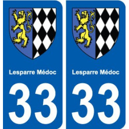 33 Lesparre-Médoc blason ville autocollant plaque stickers