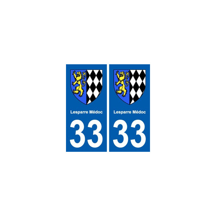 33 Lesparre-Médoc blason ville autocollant plaque stickers