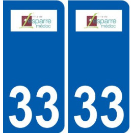 33 Lesparre-Médoc logo ville autocollant plaque stickers