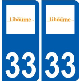 33 Libourne logo ville autocollant plaque stickers