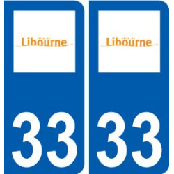 33 Libourne logo ville autocollant plaque stickers