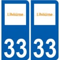 33 Libourne logo ville autocollant plaque stickers