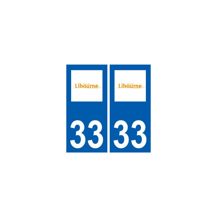 33 Libourne logo ville autocollant plaque stickers