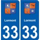 33 Lormont blason ville autocollant plaque stickers