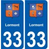 33 Lormont blason ville autocollant plaque stickers