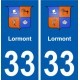33 Lormont blason ville autocollant plaque stickers