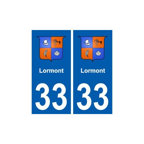 33 Lormont blason ville autocollant plaque stickers