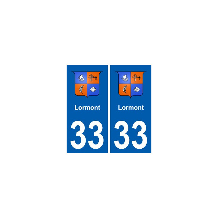 33 Lormont blason ville autocollant plaque stickers