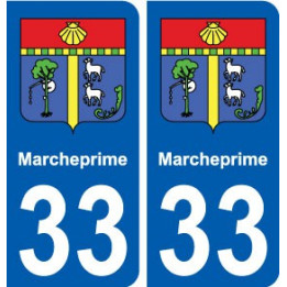 33 Marcheprime blason ville autocollant plaque stickers