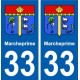 33 Marcheprime blason ville autocollant plaque stickers