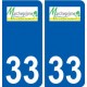 33 Marcheprime logo ville autocollant plaque stickers