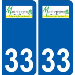 33 Marcheprime logo ville autocollant plaque stickers
