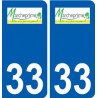33 Marcheprime logo ville autocollant plaque stickers