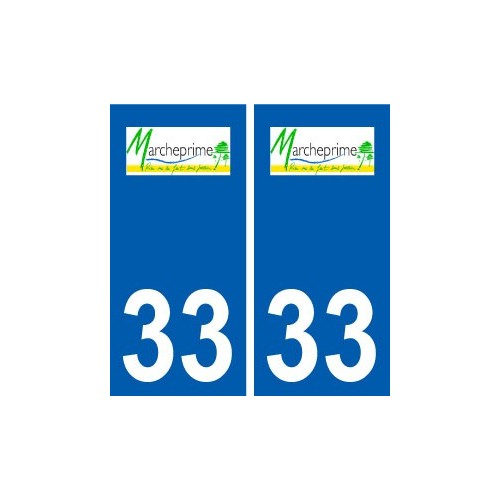 33 Marcheprime logo ville autocollant plaque stickers