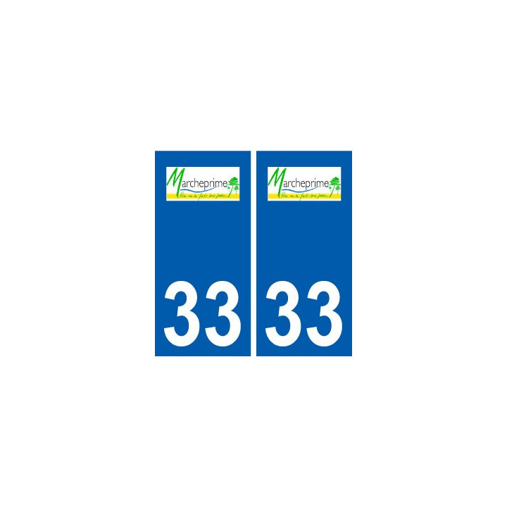 33 Marcheprime logo ville autocollant plaque stickers