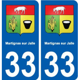 33 Martignas-sur-Jalle blason ville autocollant plaque stickers