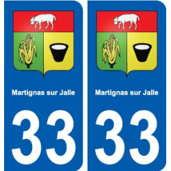 33 Martignas-sur-Jalle blason ville autocollant plaque stickers