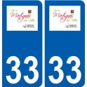 33 Martignas-sur-Jalle logo ville autocollant plaque stickers