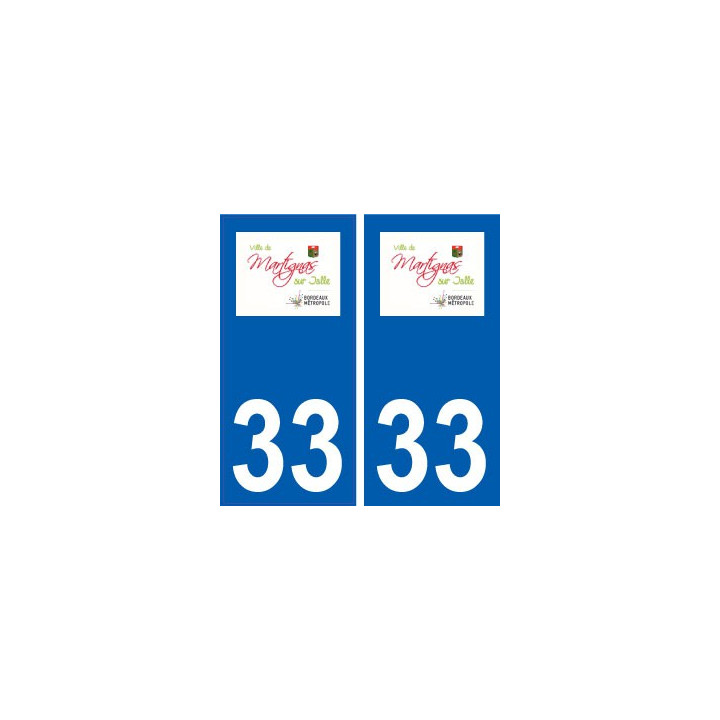 33 Martignas-sur-Jalle logo ville autocollant plaque stickers
