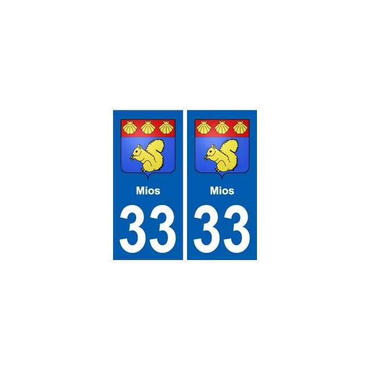 33 Mios blason ville autocollant plaque stickers