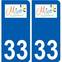 33 Mios logo ville autocollant plaque stickers