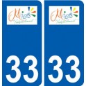 33 Mios logo ville autocollant plaque stickers