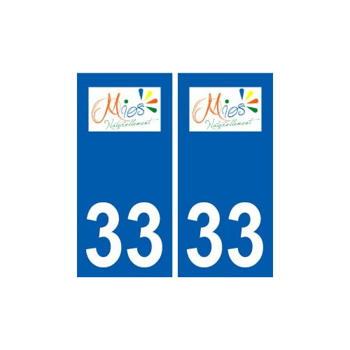 33 Mios logo ville autocollant plaque stickers