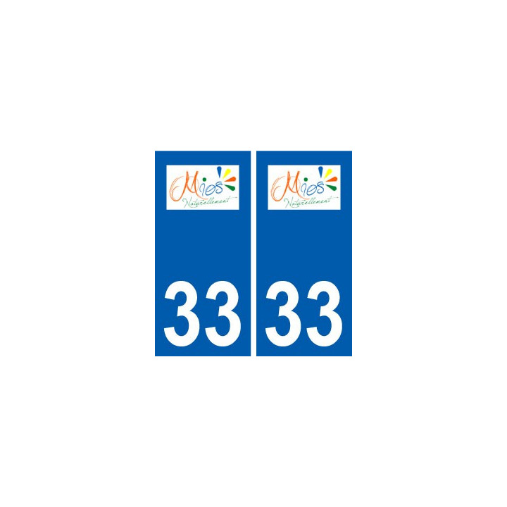 33 Mios logo ville autocollant plaque stickers