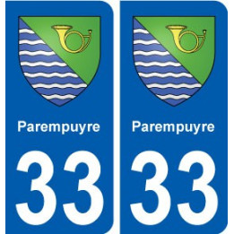 33 Parempuyre blason ville autocollant plaque stickers