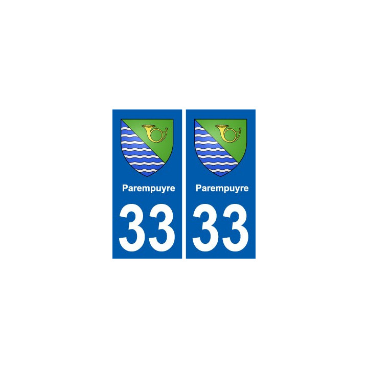 33 Parempuyre blason ville autocollant plaque stickers