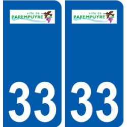 33 Parempuyre logo ville autocollant plaque stickers
